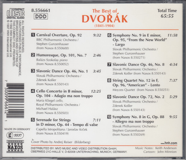 Antonín Dvořák - The Best Of Dvořák | Naxos (8.556661) - 2