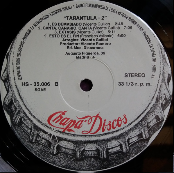 Tarantula - Tarantula - 2 | Chapa Discos (H-35.006) - 4