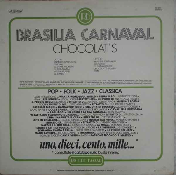 Chocolat's - Brasilia Carnaval | Record Bazaar (RB 211) - main Chocolat's - Brasilia Carnaval | Record Bazaar (RB 211) - main