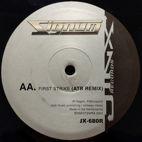 Signum - Five Yards / First Strike (ATB Remix) | Jinx Records (JX-680R) - 4 Signum - Five Yards / First Strike (ATB Remix) | Jinx Records (JX-680R) - 4