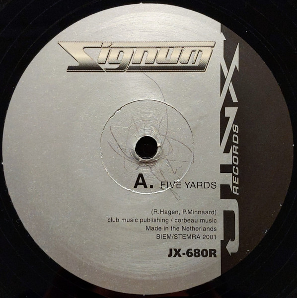 Signum - Five Yards / First Strike (ATB Remix) | Jinx Records (JX-680R) - 3 Signum - Five Yards / First Strike (ATB Remix) | Jinx Records (JX-680R) - 3
