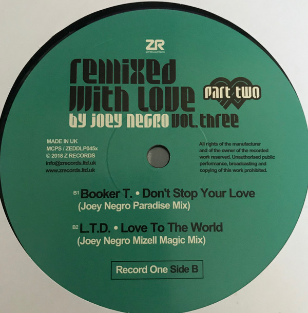 Joey Negro - Remixed With Love By Joey Negro (Vol. Three) (Part Two) | Z Records (ZEDDLP045x) - 2 Joey Negro - Remixed With Love By Joey Negro (Vol. Three) (Part Two) | Z Records (ZEDDLP045x) - 2