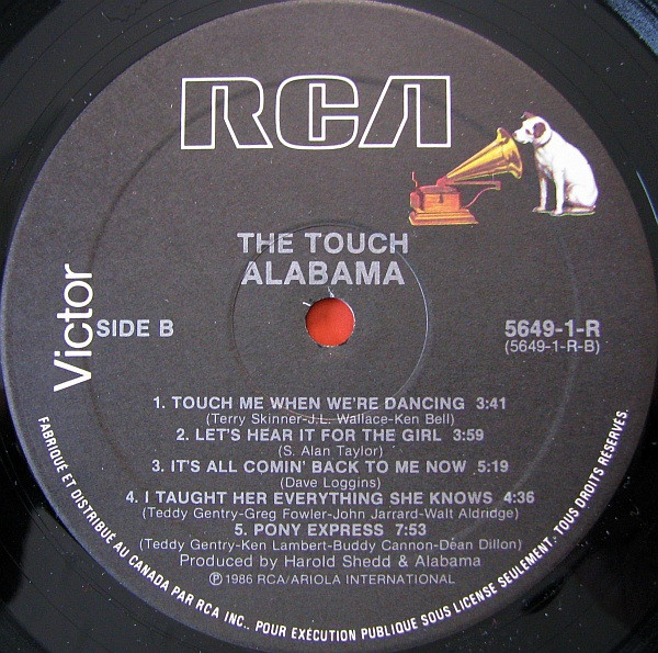 Alabama - The Touch | RCA Victor (5649-1-R) - 4