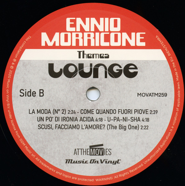Ennio Morricone - Lounge | Music On Vinyl (MOVATM259) - 4