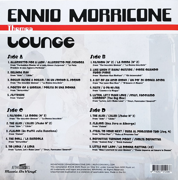 Ennio Morricone - Lounge | Music On Vinyl (MOVATM259) - 2