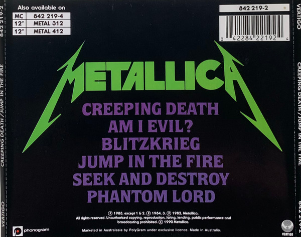 Metallica - Creeping Death / Jump In The Fire CD | Vertigo (842 219-2) - 4 Metallica - Creeping Death / Jump In The Fire CD | Vertigo (842 219-2) - 4