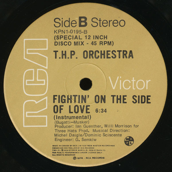 THP Orchestra Featuring Wayne St. John - Fightin' On The Side Of Love (12") [Vinyl] | RCA Victor (KPN1-0195) - 2