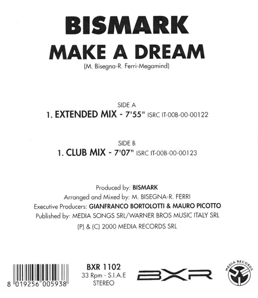 Bismark - Make A Dream | BXR (BXR 1102) - 3
