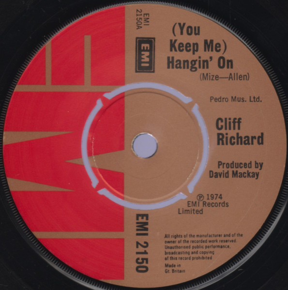 Cliff Richard - (You Keep Me) Hangin' On | EMI (EMI 2150) - main