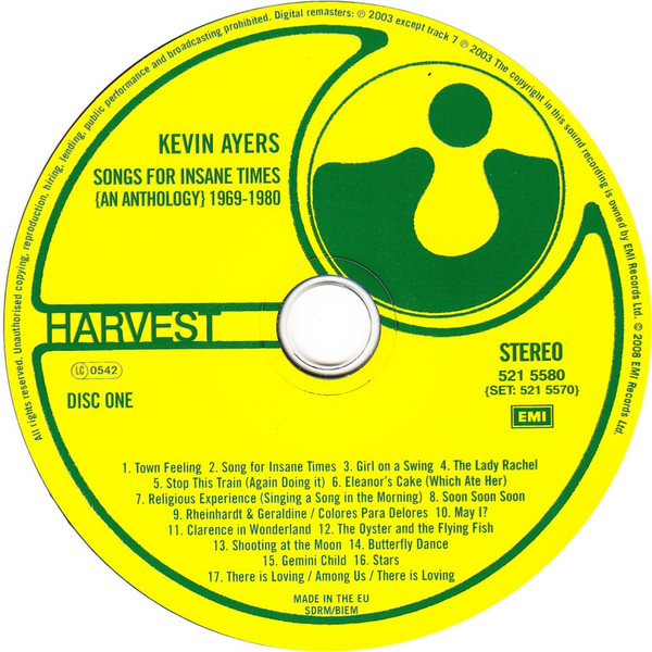 Kevin Ayers - Songs For Insane Times - An Anthology 1969-1980 | Harvest (521 5570) - 3 Kevin Ayers - Songs For Insane Times - An Anthology 1969-1980 | Harvest (521 5570) - 3