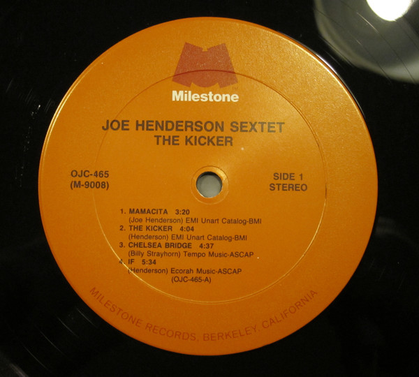 Joe Henderson Sextet - The Kicker | Original Jazz Classics (OJC-465) - 2