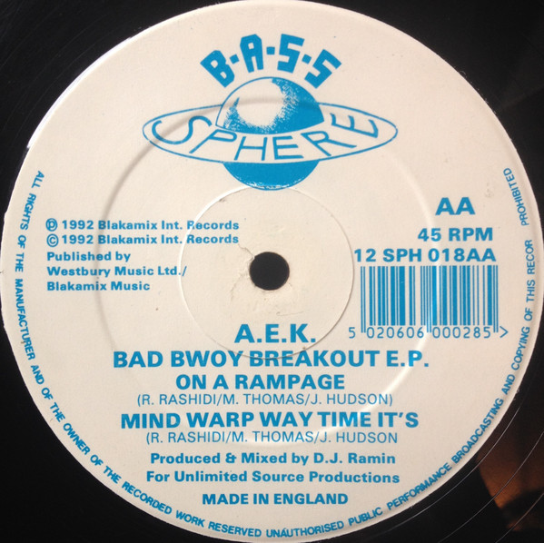 A.E.K. - Bad Bwoy Breakout E.P. | Bass Sphere (12 SPH 018) - 3 A.E.K. - Bad Bwoy Breakout E.P. | Bass Sphere (12 SPH 018) - 3