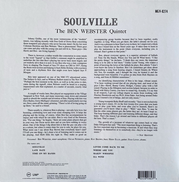 The Ben Webster Quintet - Soulville | Verve Records (602458538236) - 4