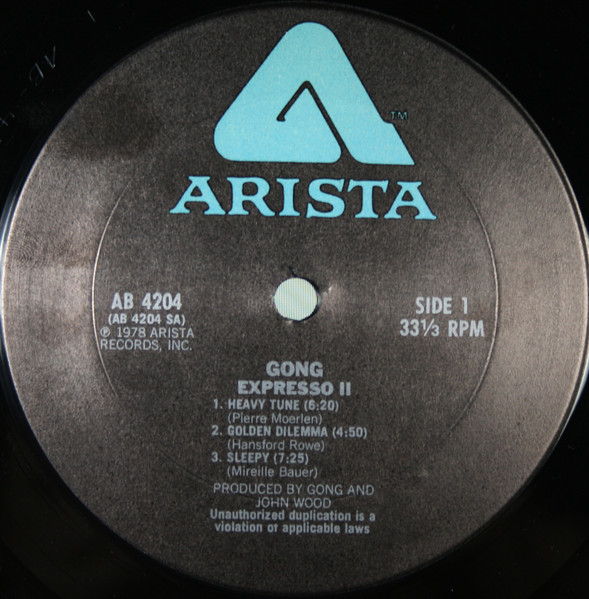 Pierre Moerlen's Gong - Expresso II | Arista (AB 4204) - 3