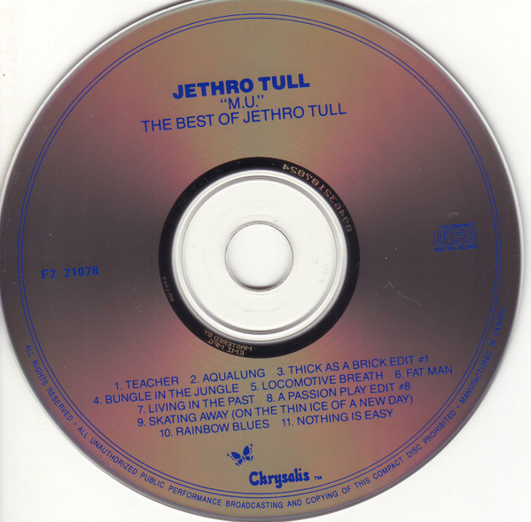 Jethro Tull - M.U. - The Best Of Jethro Tull [CD] | Chrysalis (F2 21078) - 2