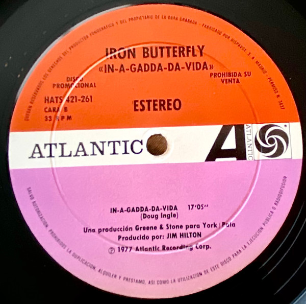 Iron Butterfly - In-A-Gadda-Da-Vida | Atlantic (HATS 421-261) - 4