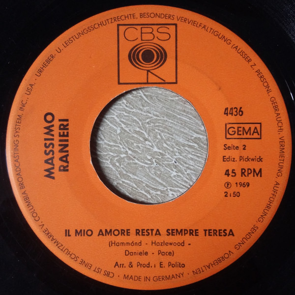 Massimo Ranieri - Rose Rosse | CBS (4436)