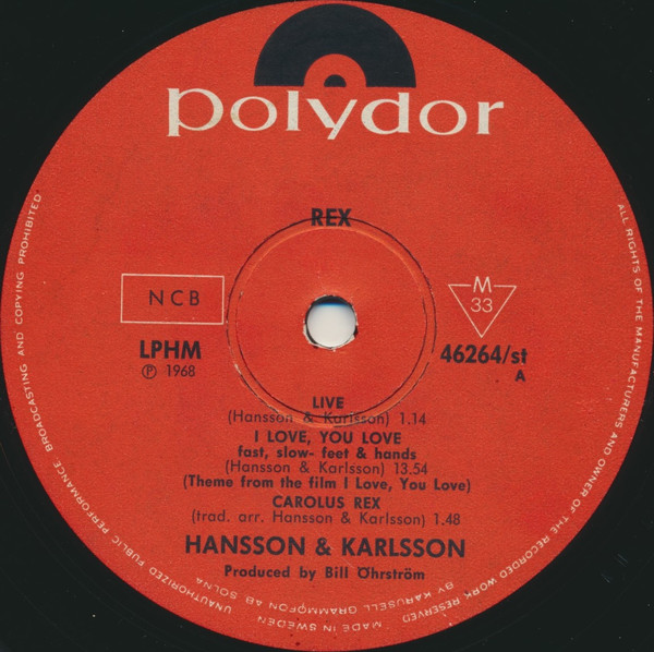 Hansson & Karlsson - Rex | Polydor (LPHM 46264) - 3