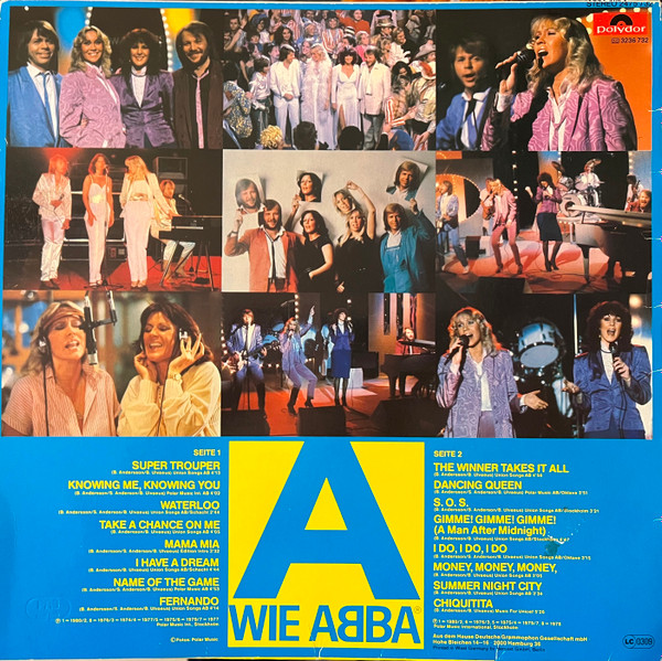 ABBA - A Wie ABBA (Die Grössten Erfolge Von »Waterloo« Bis »Super Trouper«) | Polydor (2475 732) - 2