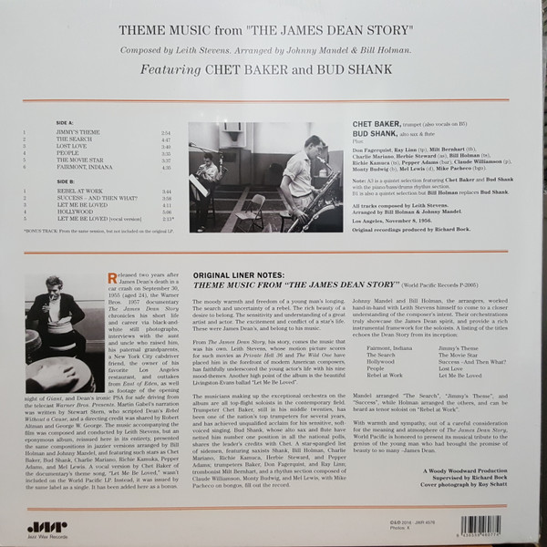 Chet Baker & Bud Shank - Theme Music From "The James Dean Story" | Jazz Wax Records (JWR 4576) - 2 Chet Baker & Bud Shank - Theme Music From "The James Dean Story" | Jazz Wax Records (JWR 4576) - 2
