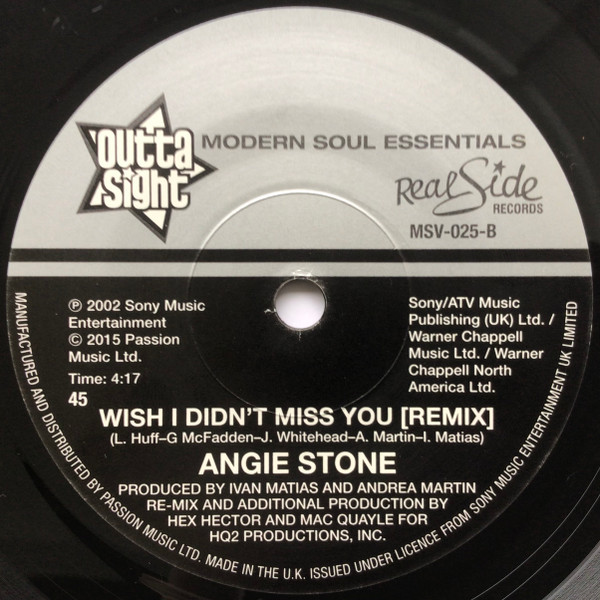 Angie Stone - Wish I Didn't Miss You | Outta Sight (MSV-025) - 2 Angie Stone - Wish I Didn't Miss You | Outta Sight (MSV-025) - 2
