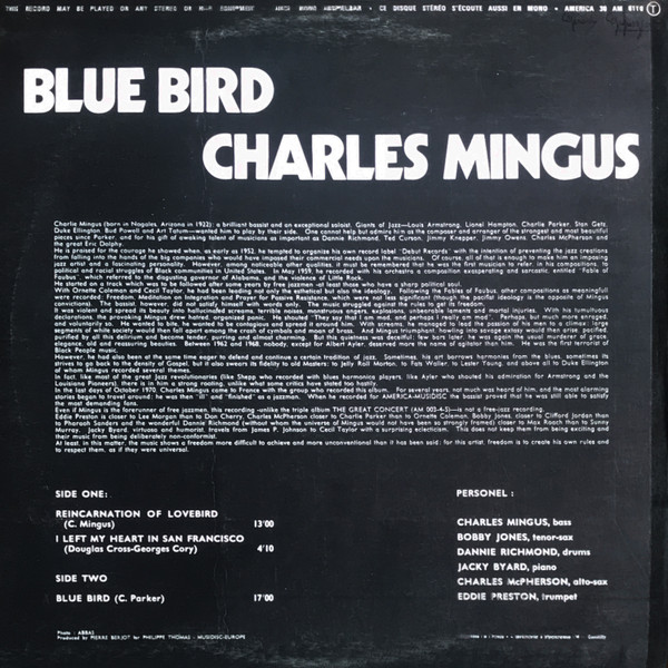 Charles Mingus - Blue Bird | America Records (30 AM 6110) - 2 Charles Mingus - Blue Bird | America Records (30 AM 6110) - 2