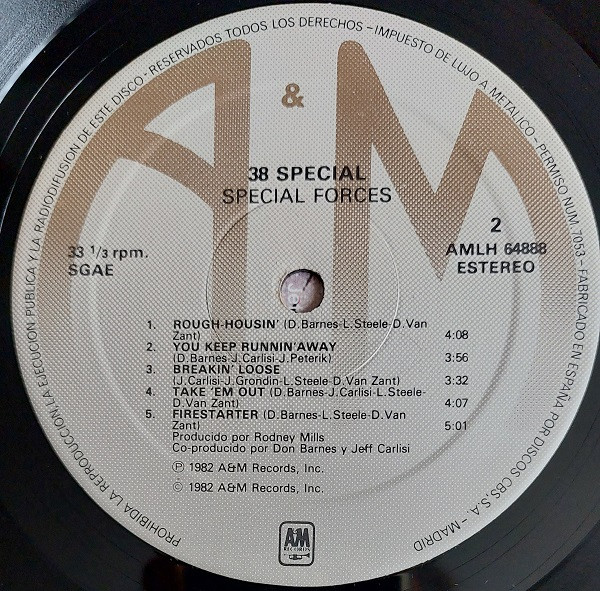 38 Special - Special Forces | A&M Records (AMLH 64888) - 2