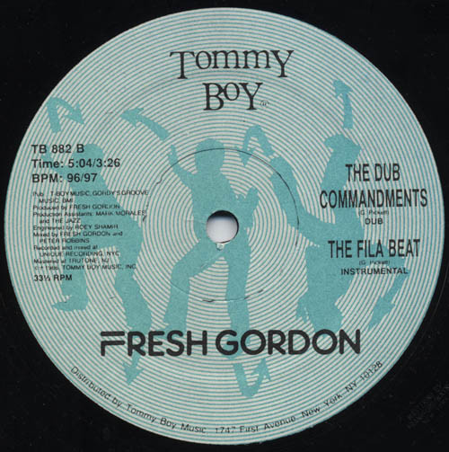 Fresh Gordon - The Fresh Commandments / My Fila | Tommy Boy (TB 882) - 3 Fresh Gordon - The Fresh Commandments / My Fila | Tommy Boy (TB 882) - 3