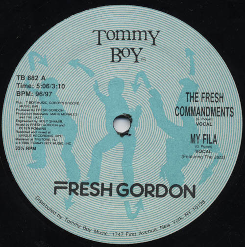 Fresh Gordon - The Fresh Commandments / My Fila | Tommy Boy (TB 882) - 2 Fresh Gordon - The Fresh Commandments / My Fila | Tommy Boy (TB 882) - 2