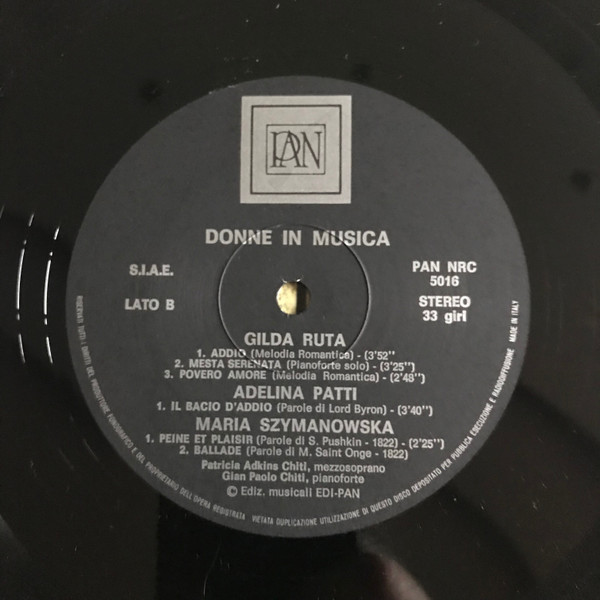 Gian Paolo Chiti , Patricia Adkins Chiti - Donne In Musica | Edizioni Musicali Edi-Pan (PAN NRC 5016) - 4