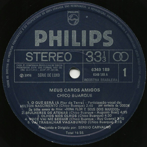 Chico Buarque - Meus Caros Amigos | Philips (6349 189) - 2