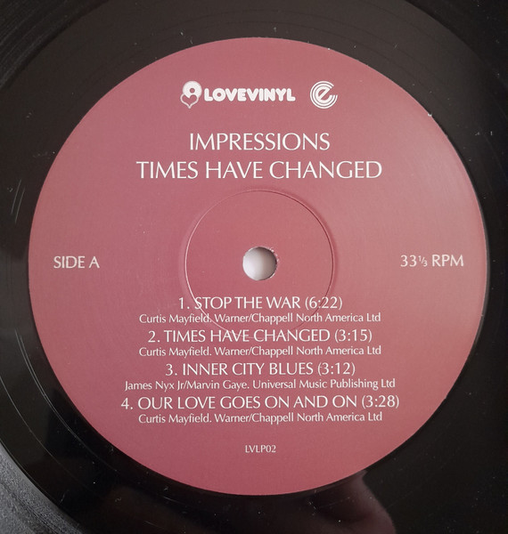 The Impressions - Times Have Changed | Love Vinyl (LVLP02) - 2 The Impressions - Times Have Changed | Love Vinyl (LVLP02) - 2