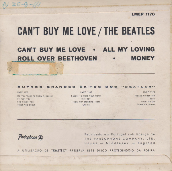 The Beatles - Can't Buy Me Love | Parlophone (LMEP 1178)