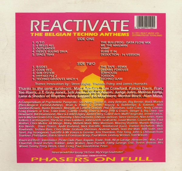 Various - Reactivate Volume #2 - Phasers On Full | React (REACT LP2) - 2