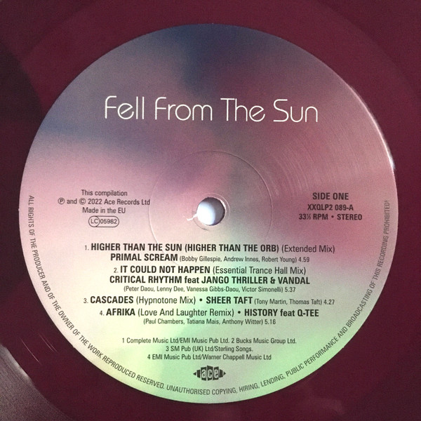 Bob Stanley And Pete Wiggs - Fell From The Sun (Downtempo And After Hours 1990-91) | Ace (XXQLP2 089) - 3 Bob Stanley And Pete Wiggs - Fell From The Sun (Downtempo And After Hours 1990-91) | Ace (XXQLP2 089) - 3