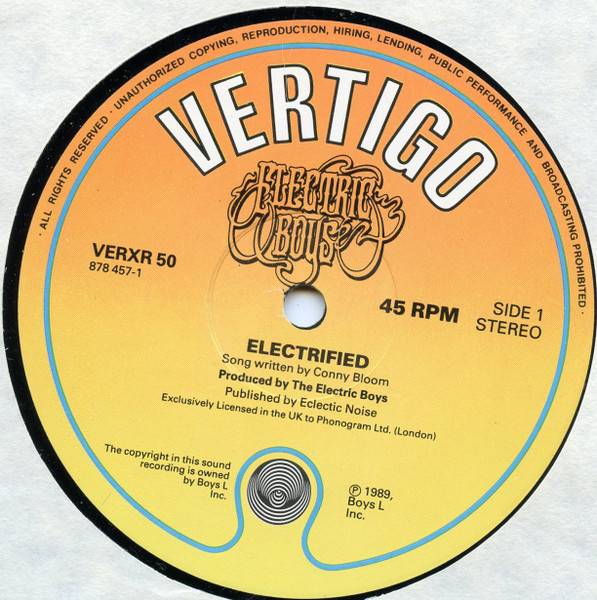 Electric Boys - Electrified | Vertigo (VERXR 50) - 3