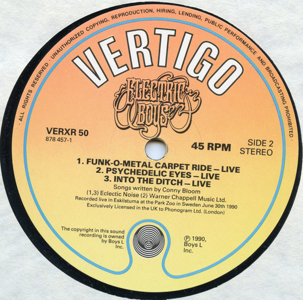 Electric Boys - Electrified | Vertigo (VERXR 50) - 2