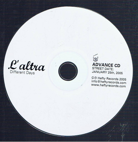 L'Altra - Different Days | Hefty Records (HEFTY047) - main