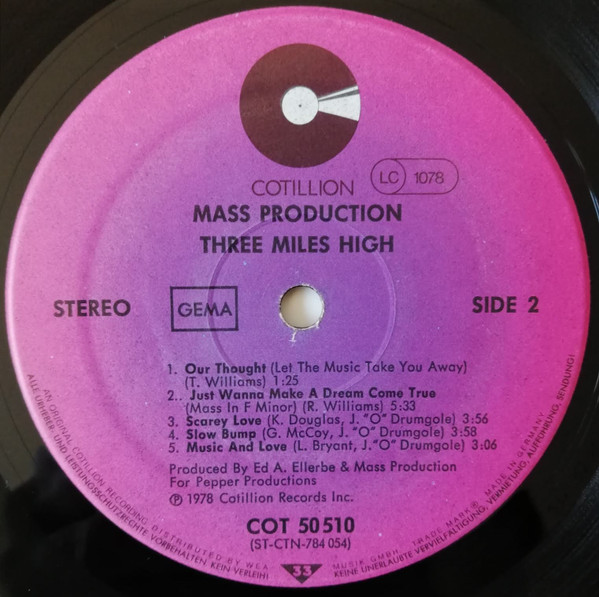 Mass Production - Three Miles High | Cotillion (COT 50510) - 4