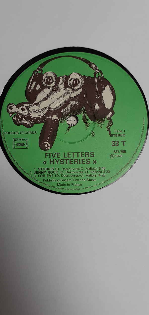 Five Letters - Hysteries | Crocos Records (337 705) - 2