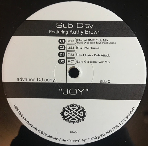 Sub City Featuring Kathy Brown - Joy | Definity Records (DF004) - 2 Sub City Featuring Kathy Brown - Joy | Definity Records (DF004) - 2