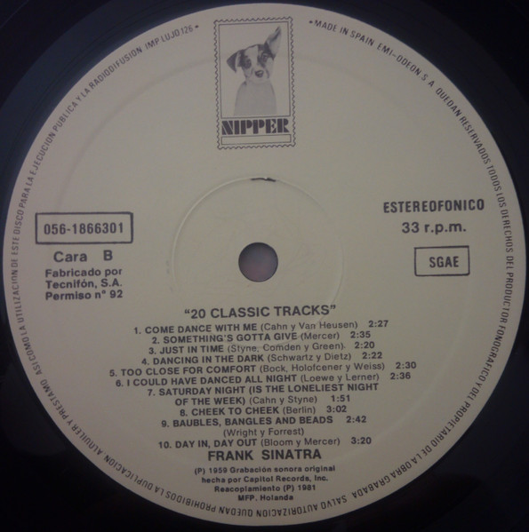 Frank Sinatra - 20 Classic Tracks | Nipper (056-1866301) - 4 Frank Sinatra - 20 Classic Tracks | Nipper (056-1866301) - 4