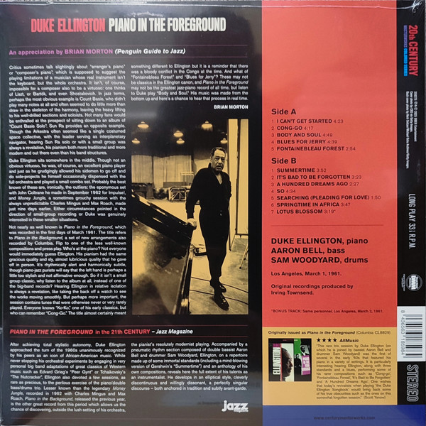 Duke Ellington - Piano In The Foreground | 20th Century Masterworks (350275) - 2 Duke Ellington - Piano In The Foreground | 20th Century Masterworks (350275) - 2