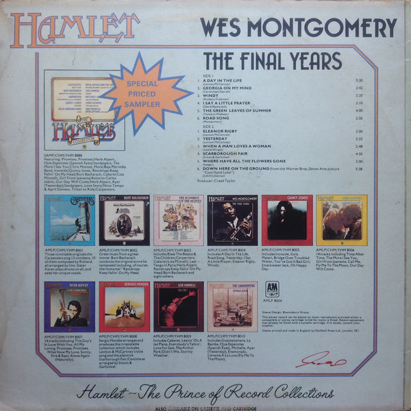 Wes Montgomery - The Final Years | Hamlet (AMLP 8004) - 2 Wes Montgomery - The Final Years | Hamlet (AMLP 8004) - 2