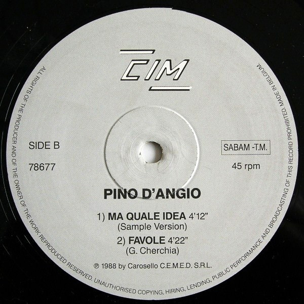 Pino D'Angiò - Ma Quale Idea (Club Mix) | CIM (78677) - 4