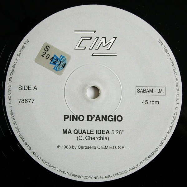 Pino D'Angiò - Ma Quale Idea (Club Mix) | CIM (78677) - 3