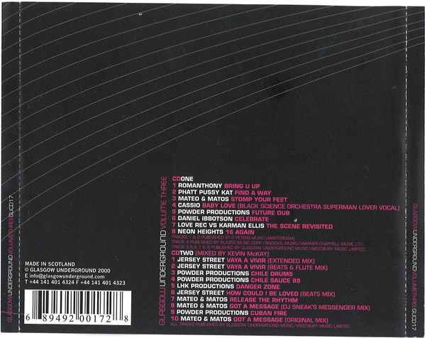 Various - Glasgow Underground Volume Three | Glasgow Underground (GUCD17) - 2