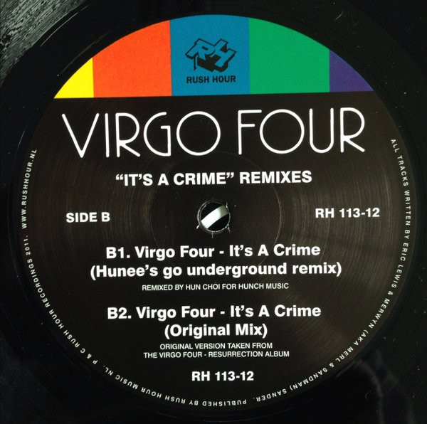 Virgo Four - It's A Crime Remixes | Rush Hour (RH 113-12) - 3
