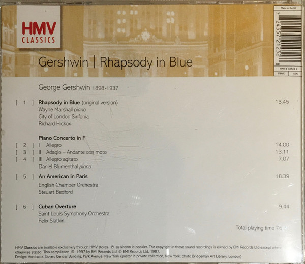 George Gershwin - Rhapsody In Blue | HMV Classics (5721232) - 2