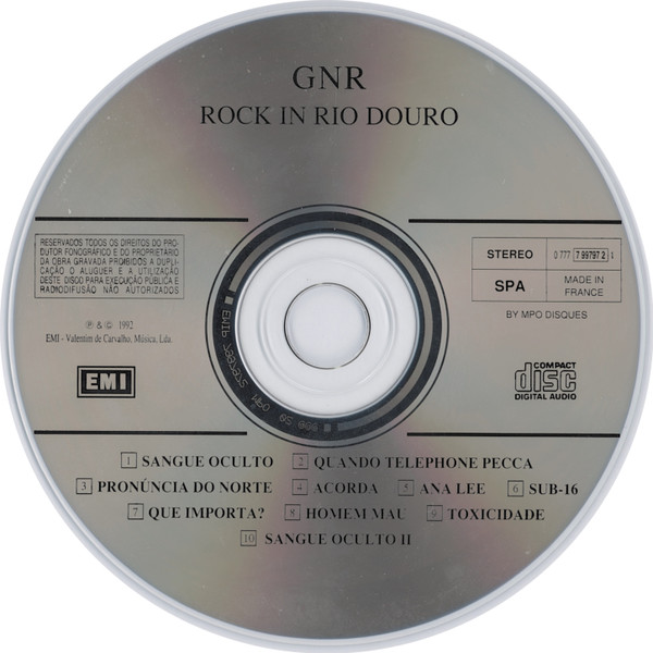 GNR - Rock In Rio Douro | EMI (0 777 7 99797 2 1) - 2